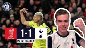 Liverpool zanotował zaskakujący remis 1-1 z Tottenhamem Hotspur.